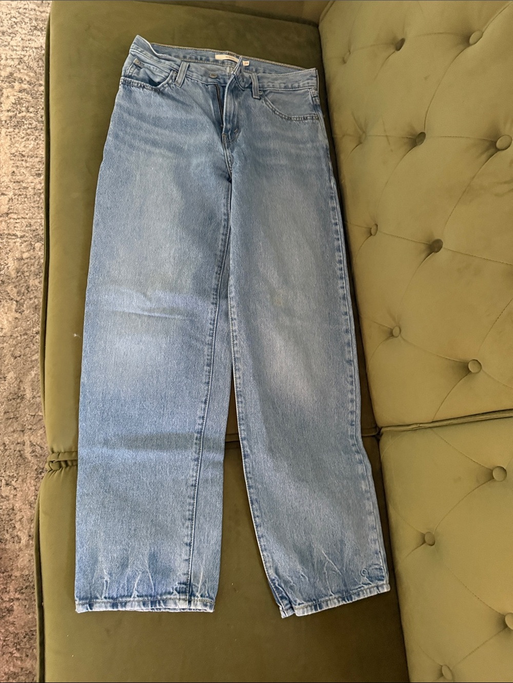 Wide Leg Women's Jeans in Light Blue Denim 94 Baggy